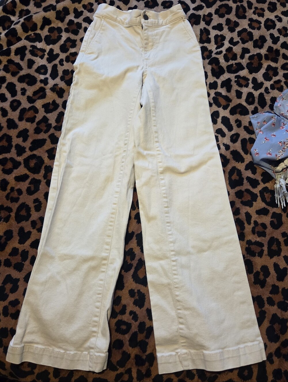 Oak + Fort Women's Cream Trousers